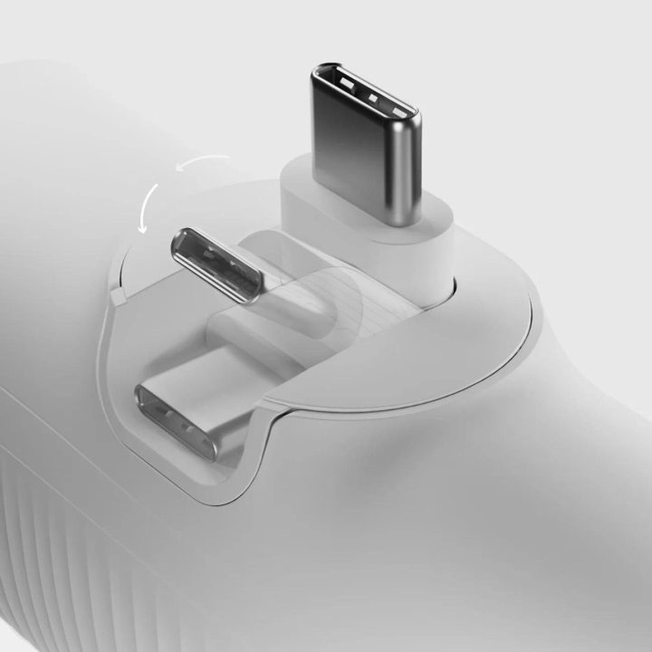 Išorinė baterija balta su USB-C jungtimi 5000 mAh 10W SBS