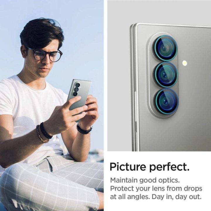 Kameros stikliuko apsauga juoda Samsung Galaxy Z Fold 7 Spigen