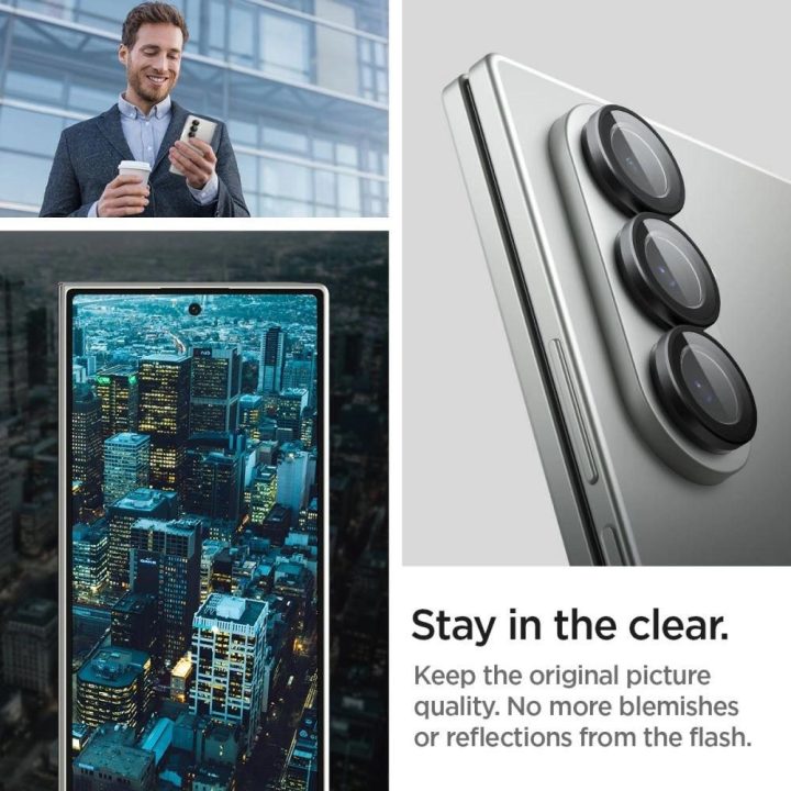 Kameros stikliuko apsauga juoda Samsung Galaxy Z Fold 7 Spigen