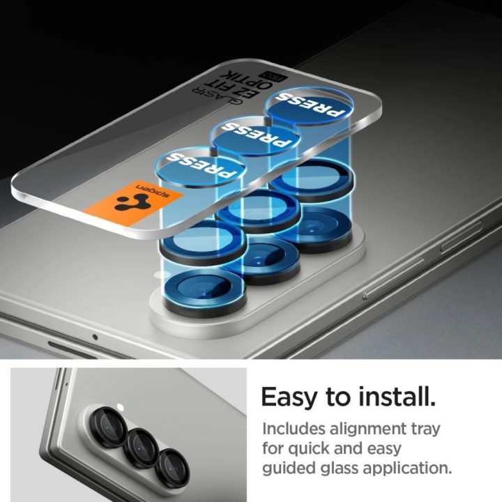Kameros stikliuko apsauga juoda Samsung Galaxy Z Fold 7 Spigen