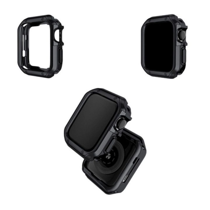 Dėklas laikrodžiui Apple Watch 40 mm juodas atsparus smūgiams Soft Strong