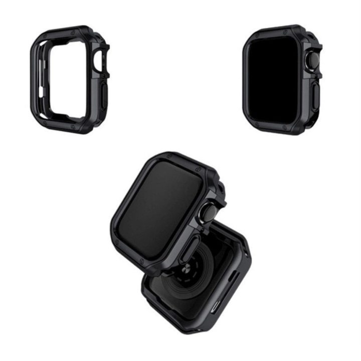 Apsauginis juodas dėklas laikrodžiui Apple Watch 42 mm (Series 10) plastikinis