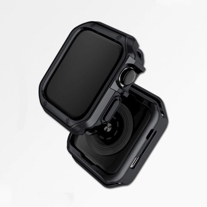 Dėklas laikrodžiui Apple Watch 42 mm, juodas, atsparus smūgiams