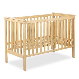 Medinė kūdikio lovytė su apsauga iš pušies 120x60 IWON