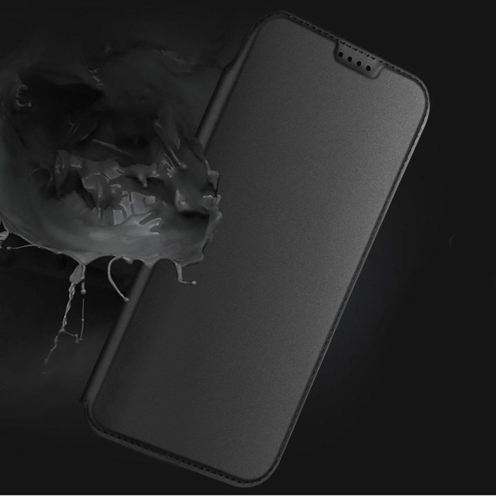 Dėklas telefonui juodas su atvartu ir kortelių skyreliu iPhone 17 Air