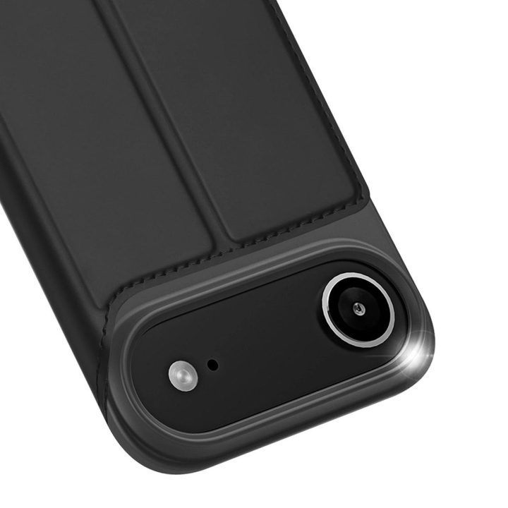 Dėklas telefonui juodas su atvartu ir kortelių skyreliu iPhone 17 Air
