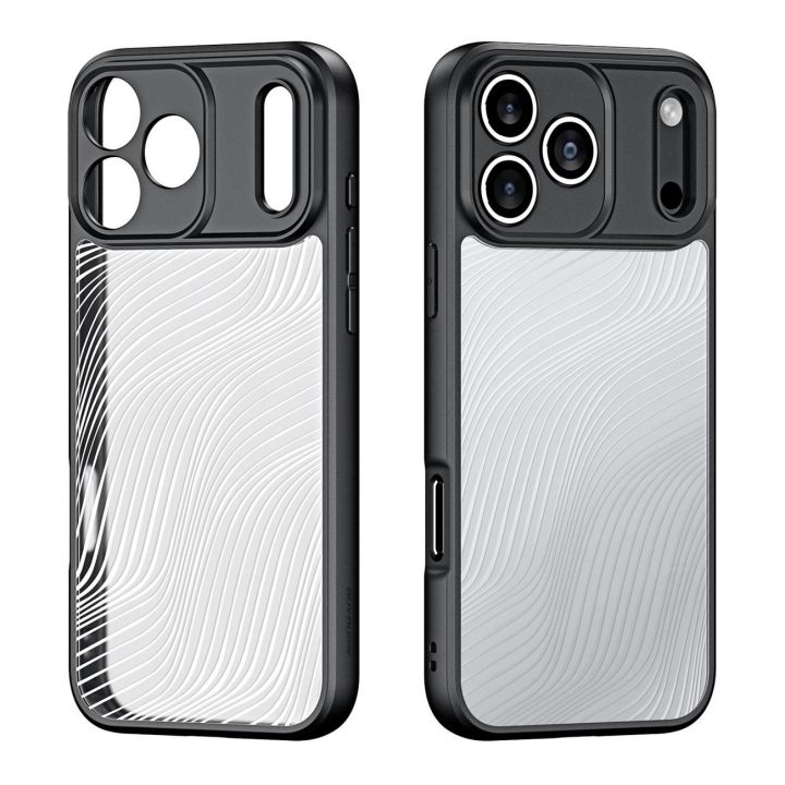 Dėklas telefonui juodas su reljefiniu paviršiumi iPhone 17 Pro Max Aimo