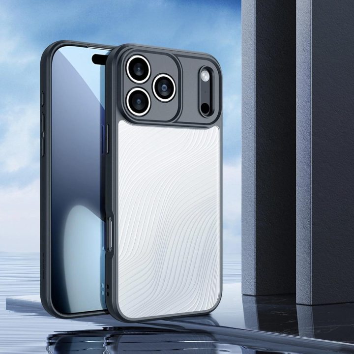 Dėklas telefonui juodas su reljefiniu paviršiumi iPhone 17 Pro Max Aimo