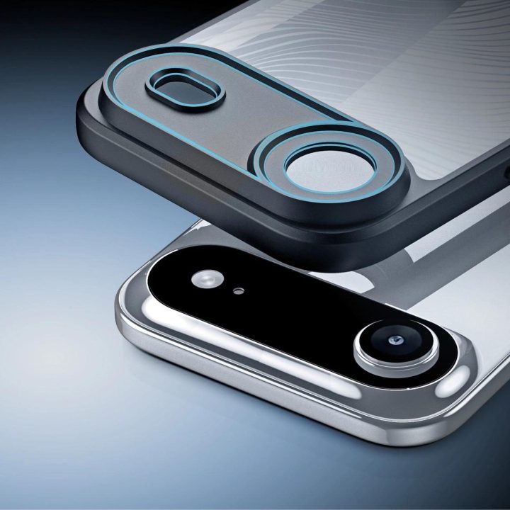 Dėklas telefonui juodas su baltu reljefiniu paviršiumi iPhone 17 Air Aimo