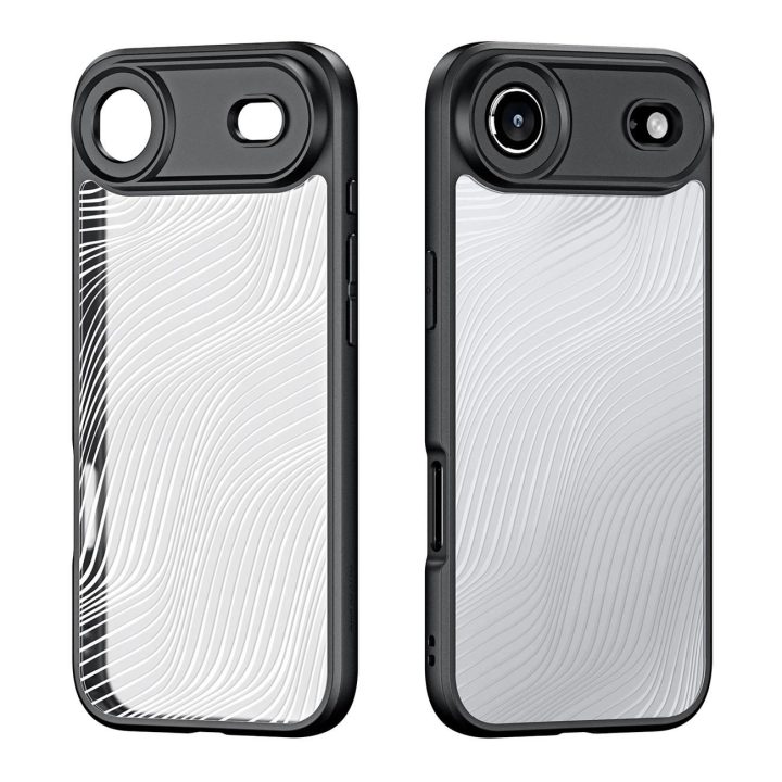 Dėklas telefonui juodas su baltu reljefiniu paviršiumi iPhone 17 Air Aimo