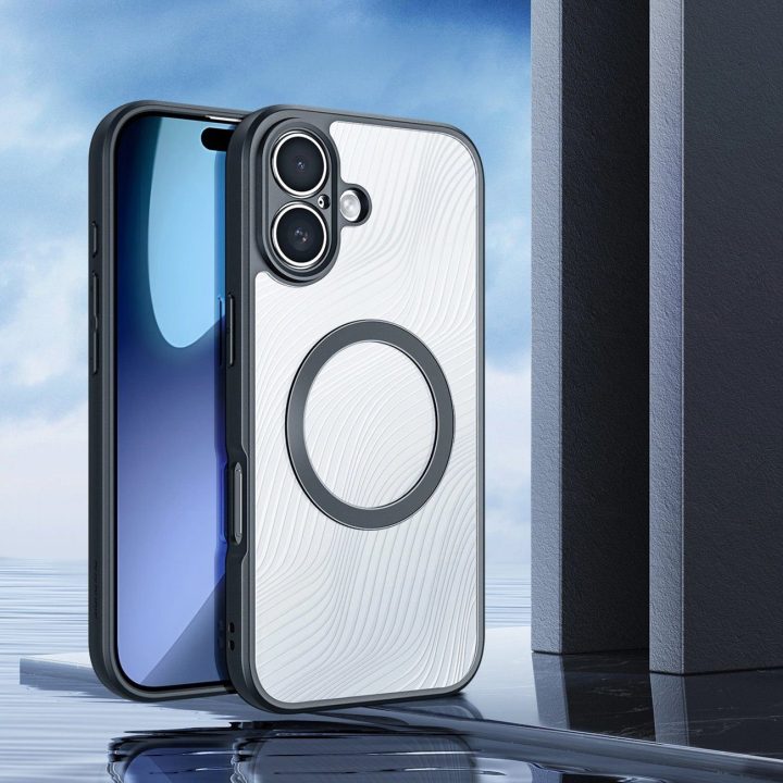 Dėklas telefonui juodas su magnetiniu žiedu iPhone 17 Aimo