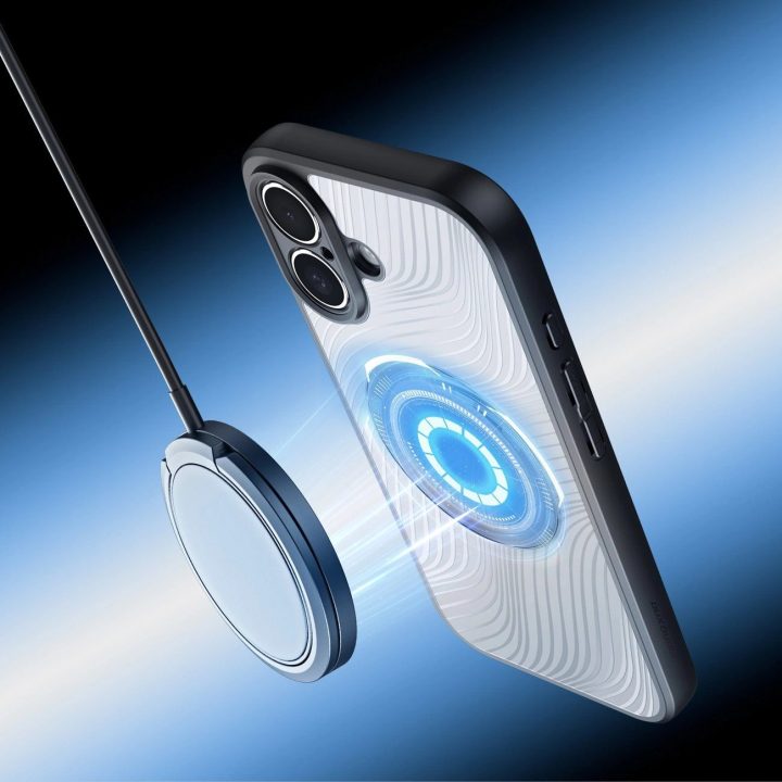 Dėklas telefonui juodas su magnetiniu žiedu iPhone 17 Aimo