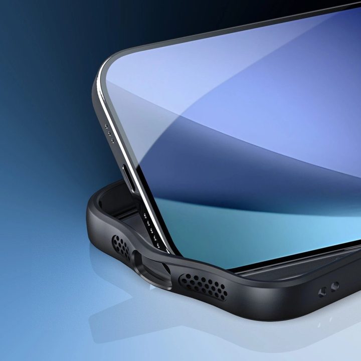 Dėklas telefonui juodas su magnetiniu žiedu iPhone 17 Aimo