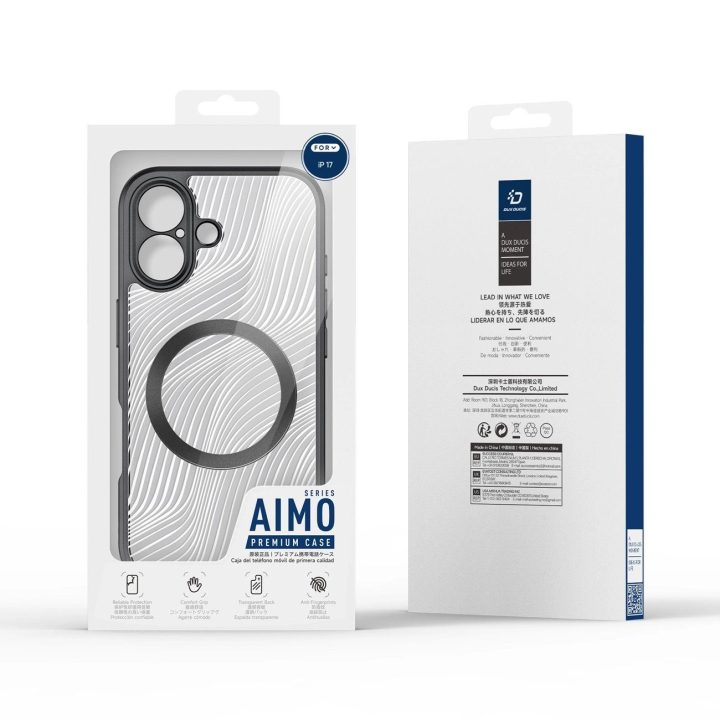 Dėklas telefonui juodas su magnetiniu žiedu iPhone 17 Aimo