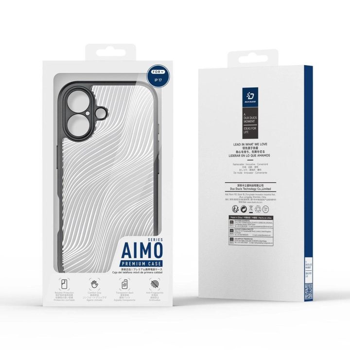 Dėklas telefonui juodas atsparus smūgiams iPhone 17 Aimo