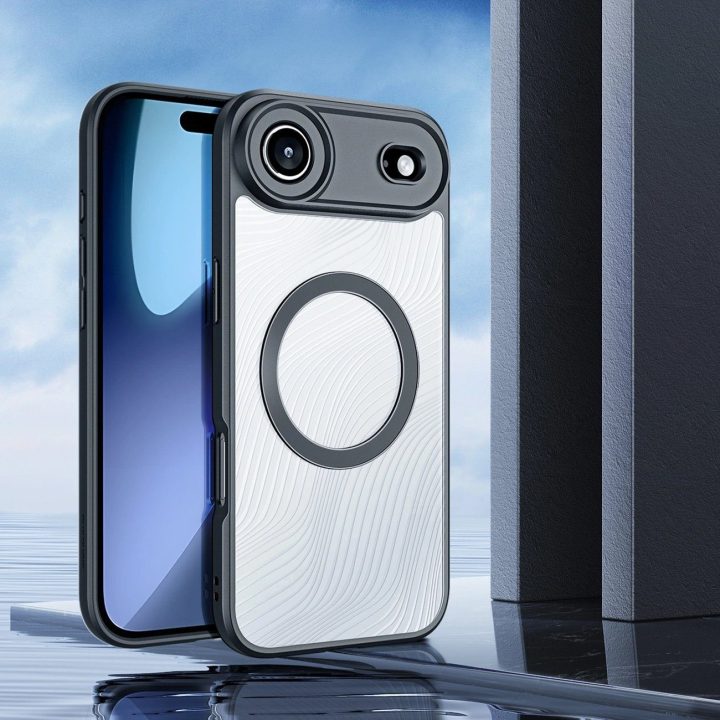 Dėklas telefonui juodas su magnetiniu žiedu iPhone 17 Air – Aimo