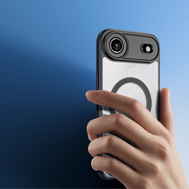 Dėklas telefonui juodas su magnetiniu žiedu iPhone 17 Air – Aimo