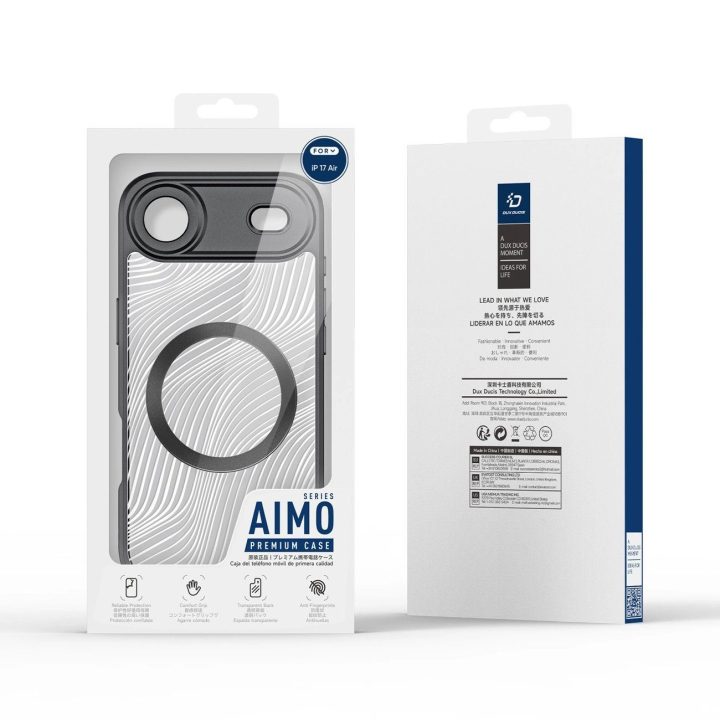 Dėklas telefonui juodas su magnetiniu žiedu iPhone 17 Air – Aimo