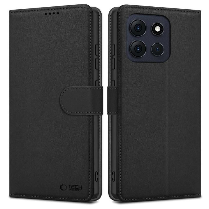 Dėklas knygutė juodas su kortelių skyreliais Motorola Moto G56 5G