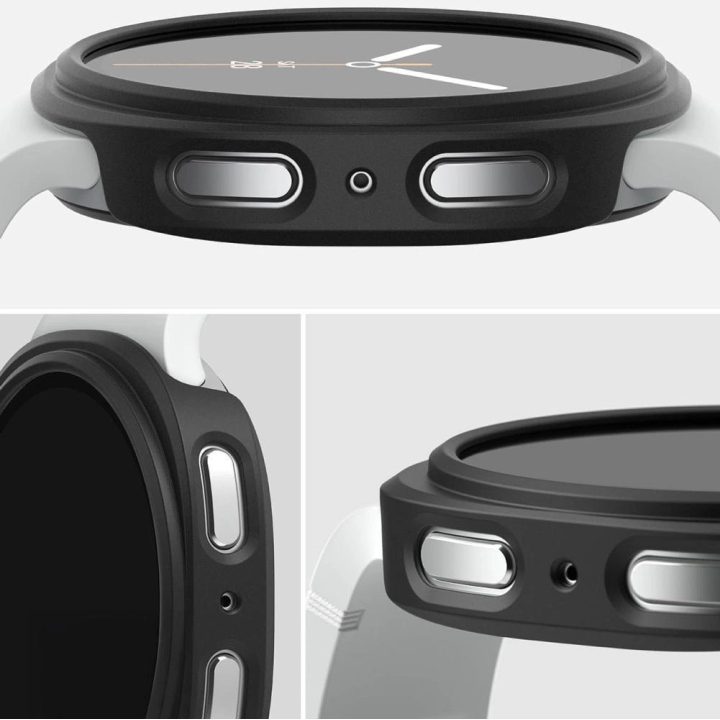 Dėklas laikrodžiui skaidrus-juodas Samsung Galaxy Watch 8 44 mm Ringke