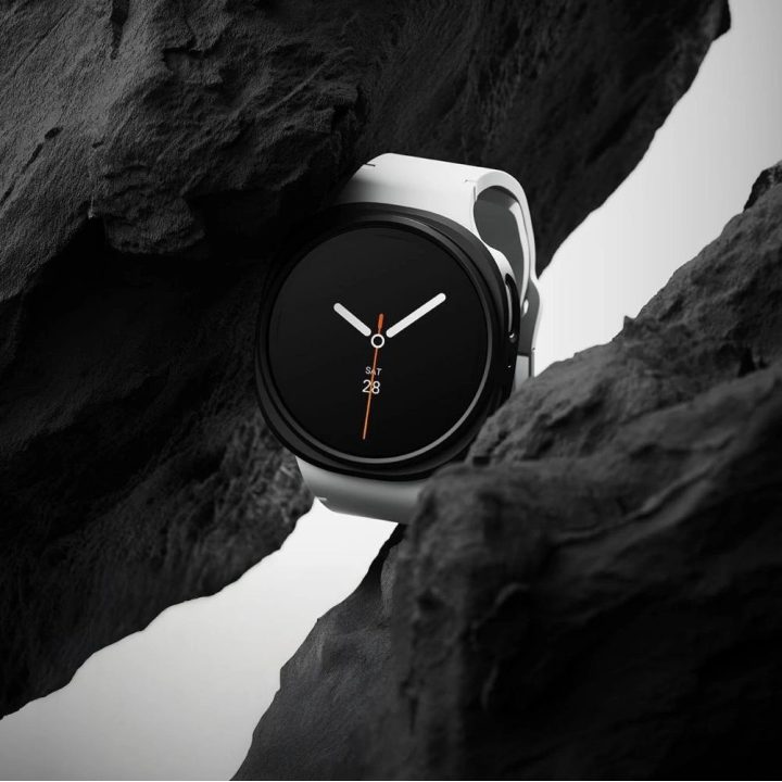 Dėklas laikrodžiui skaidrus-juodas Samsung Galaxy Watch 8 44 mm Ringke