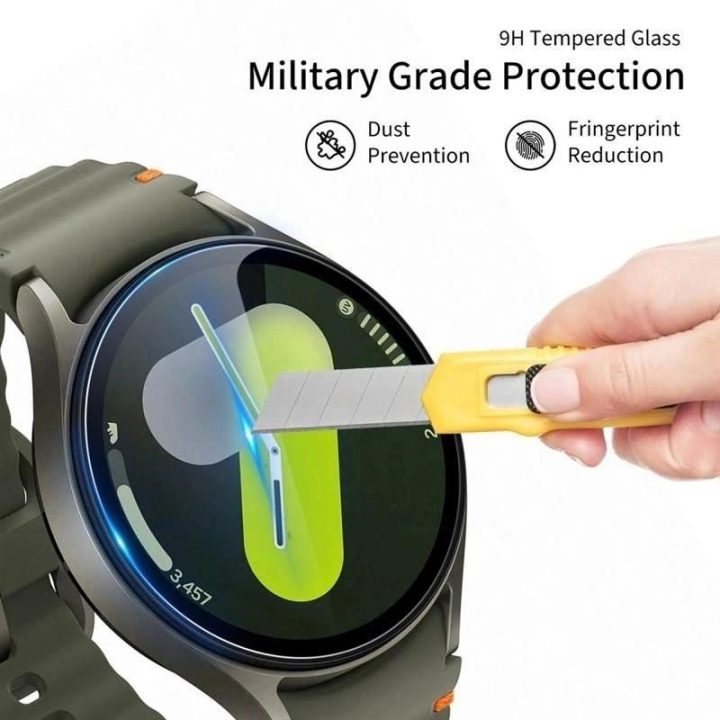 Grūdintas stiklas laikrodžiui Samsung Galaxy Watch 8 44 mm, skaidrus, 2 vnt.,
