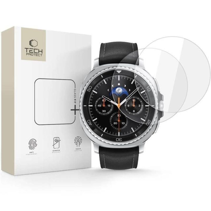 Grūdintas stiklas laikrodžiui Samsung Galaxy Watch 8 Classic 46 mm, skaidrus, 2 vnt.,