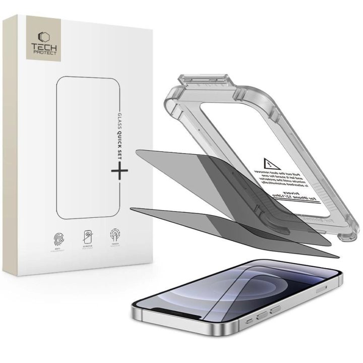 Privatumo stikliukas telefonui iPhone 12 / 12 Pro, 2 vnt.,