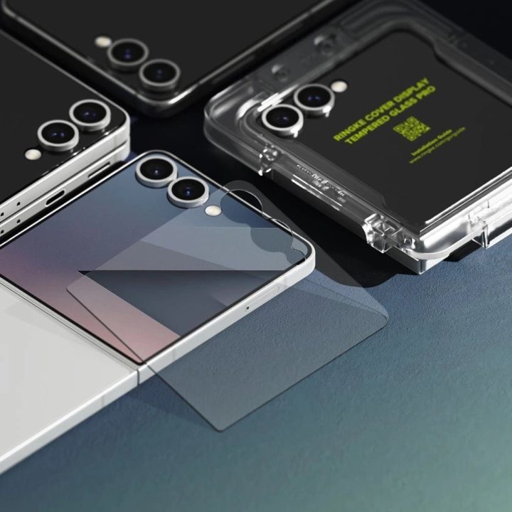 Grūdintas stiklas ekranui Samsung Galaxy Z Flip 7, skaidrus, 2 vnt., Ringke