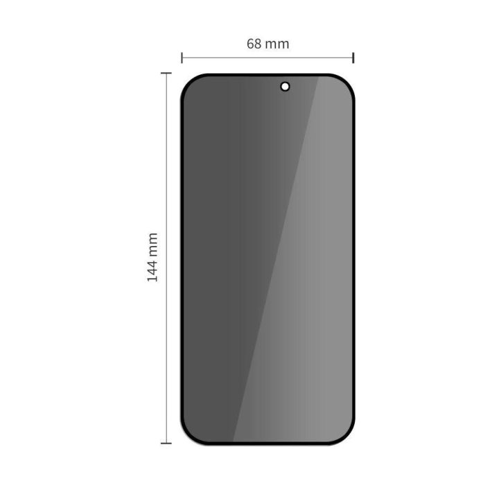 Privatumo stiklas telefonui juodas 2 vnt. iPhone 15/16