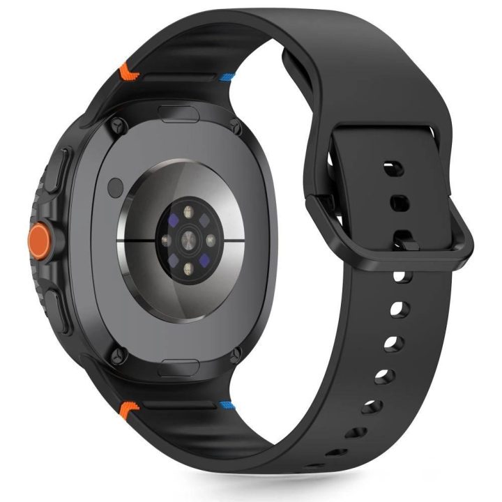 Dirželis laikrodžiui juodas silikoninis Samsung Galaxy Watch 40–46 mm