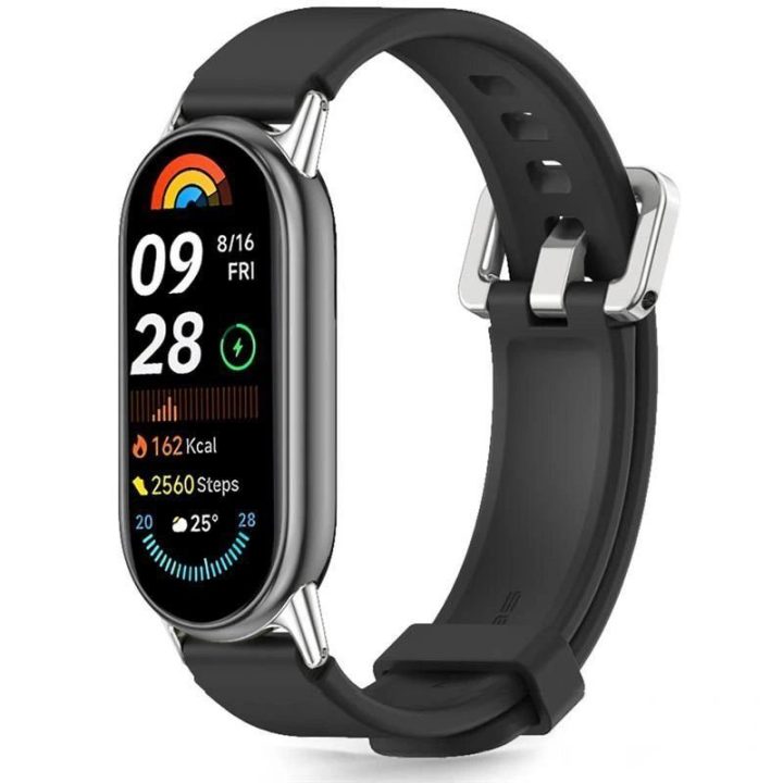Dirželis juodas silikoninis Xiaomi Smart Band 8/9/10/NFC