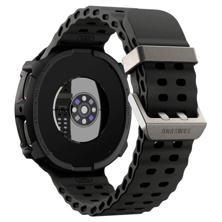 Apsauginis dėklas laikrodžiui juodas smūgiams atsparus 40 mm Spigen