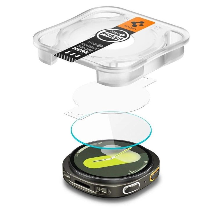 Grūdintas stiklas laikrodžiui Samsung Galaxy Watch 8 40 mm, skaidrus, Spigen