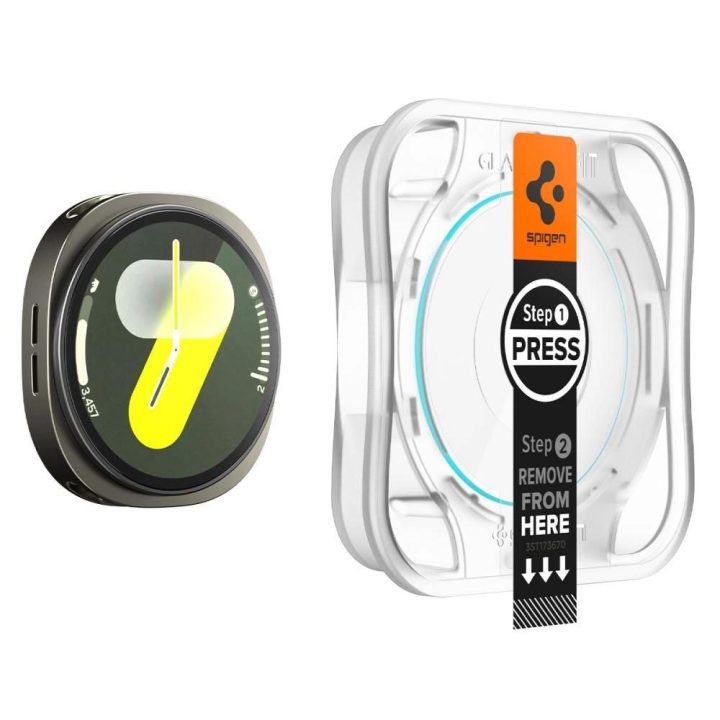 Grūdintas stiklas laikrodžiui Samsung Galaxy Watch 8 40 mm, skaidrus, Spigen