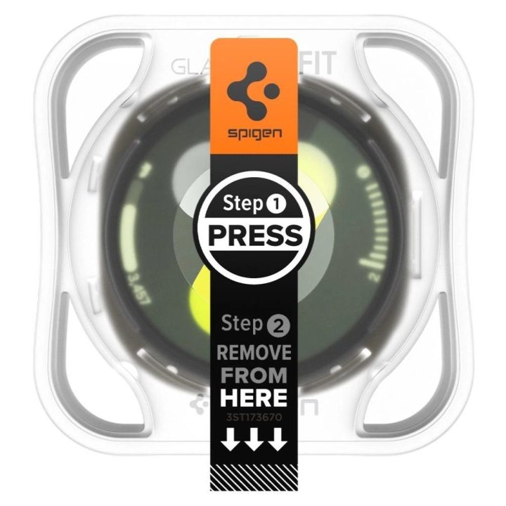 Grūdintas stiklas laikrodžiui Samsung Galaxy Watch 8 44 mm, skaidrus, Spigen