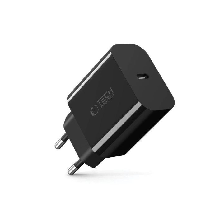 Kroviklis USB-C juodas su greitu įkrovimu 20W