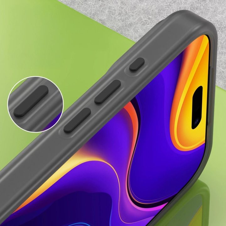 Dėklas juodas matinio paviršiaus su MagSafe iPhone 17 Pro Magnetic Abrasive