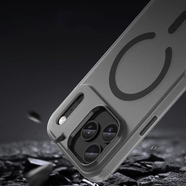 Dėklas juodas matinio paviršiaus su MagSafe iPhone 17 Pro Magnetic Abrasive