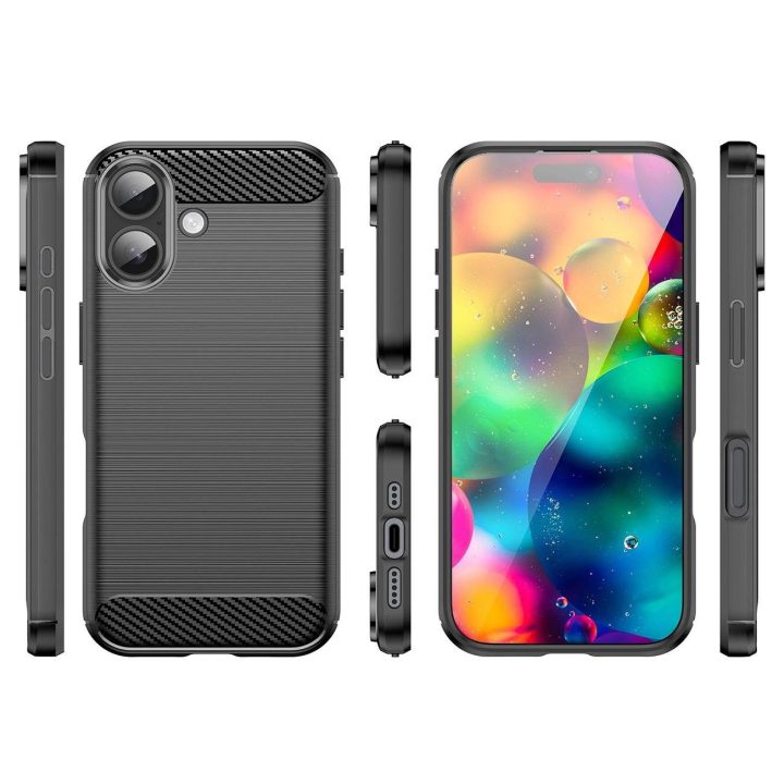Dėklas juodas anglies pluošto iPhone 17 apsaugai Carbon Case