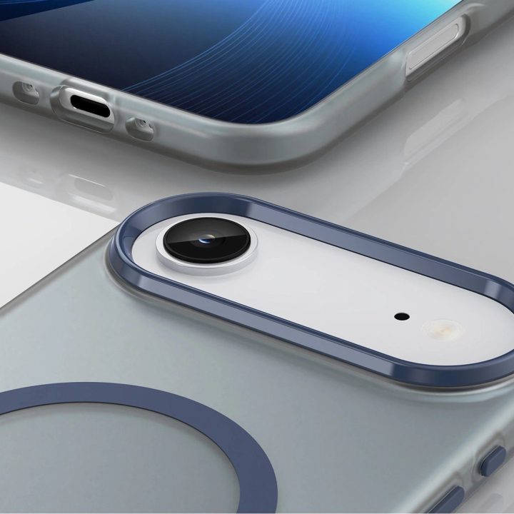 Dėklas mėlynas matinis su MagSafe iPhone 17 Air telefonui