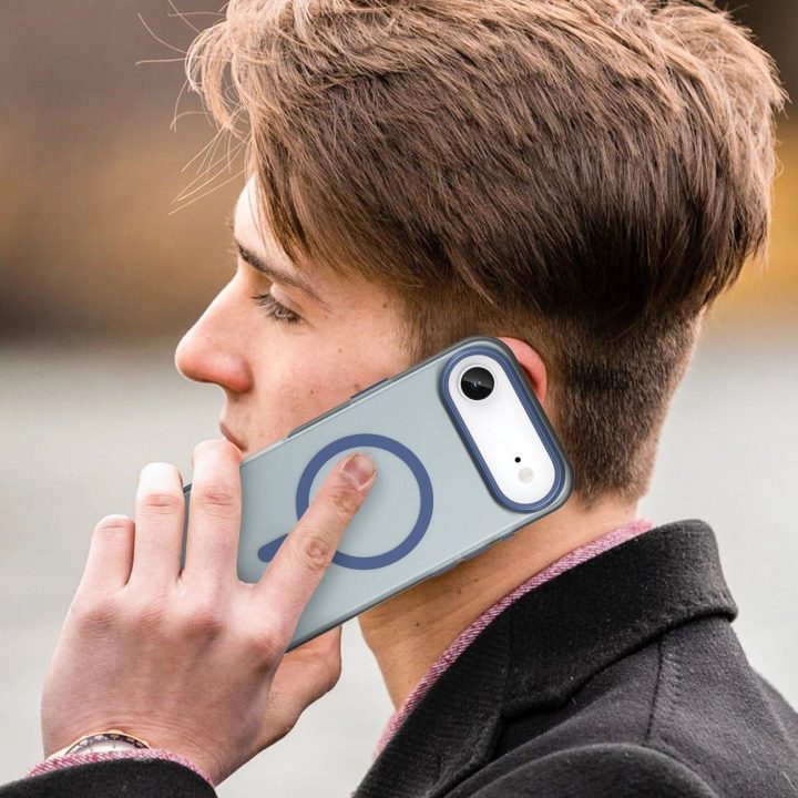 Dėklas mėlynas matinis su MagSafe iPhone 17 Air telefonui