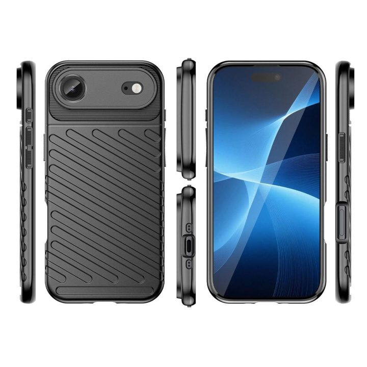 Dėklas juodas atsparus smūgiams iPhone 17 Air Thunder Case