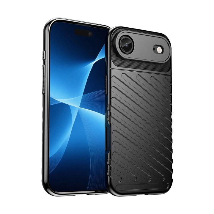 Dėklas juodas atsparus smūgiams iPhone 17 Air Thunder Case