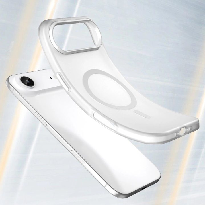 Dėklas baltas matinis su MagSafe iPhone 17 Air telefonui