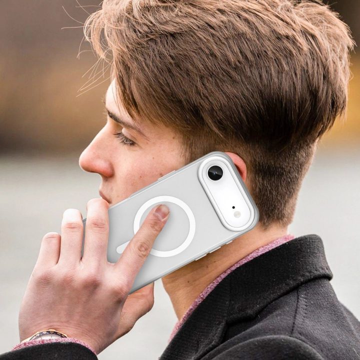 Dėklas baltas matinis su MagSafe iPhone 17 Air telefonui