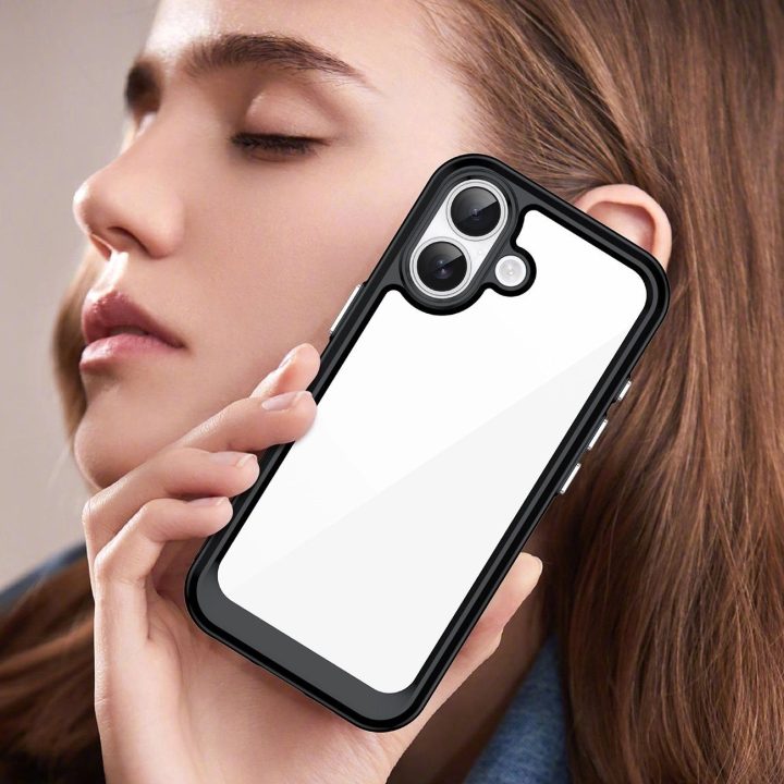 Dėklas juodas permatomas apsauginis iPhone 17 telefonui Outer Space