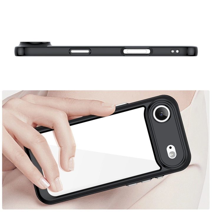 Dėklas juodas permatomas apsauginis iPhone 17 Air telefonui Outer Space