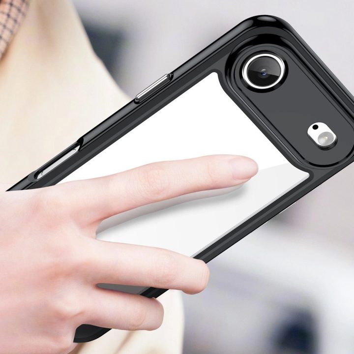 Dėklas juodas permatomas apsauginis iPhone 17 Air telefonui Outer Space