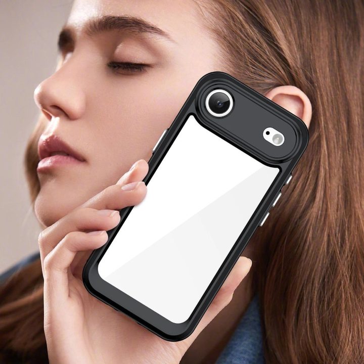 Dėklas juodas permatomas apsauginis iPhone 17 Air telefonui Outer Space